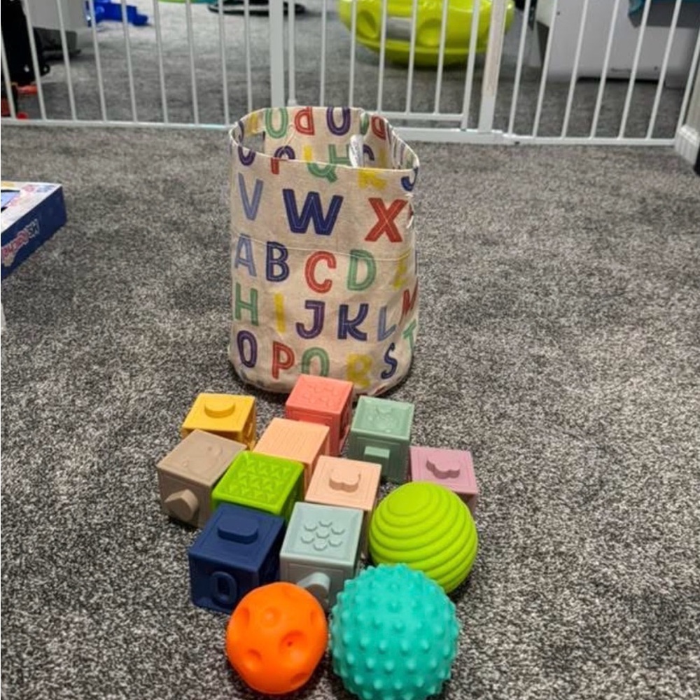 Alphabet Storage Bag with Colorful Blocks
